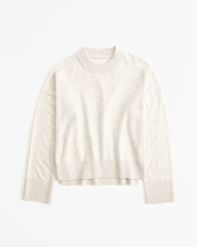 Cashmere Crew Sweater(cream,XXS)