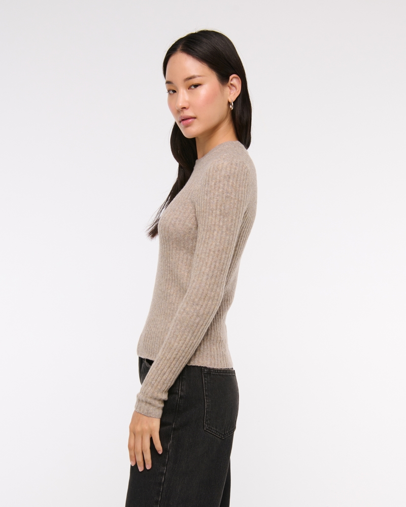 Slim Crew Sweater(brown,XXS)