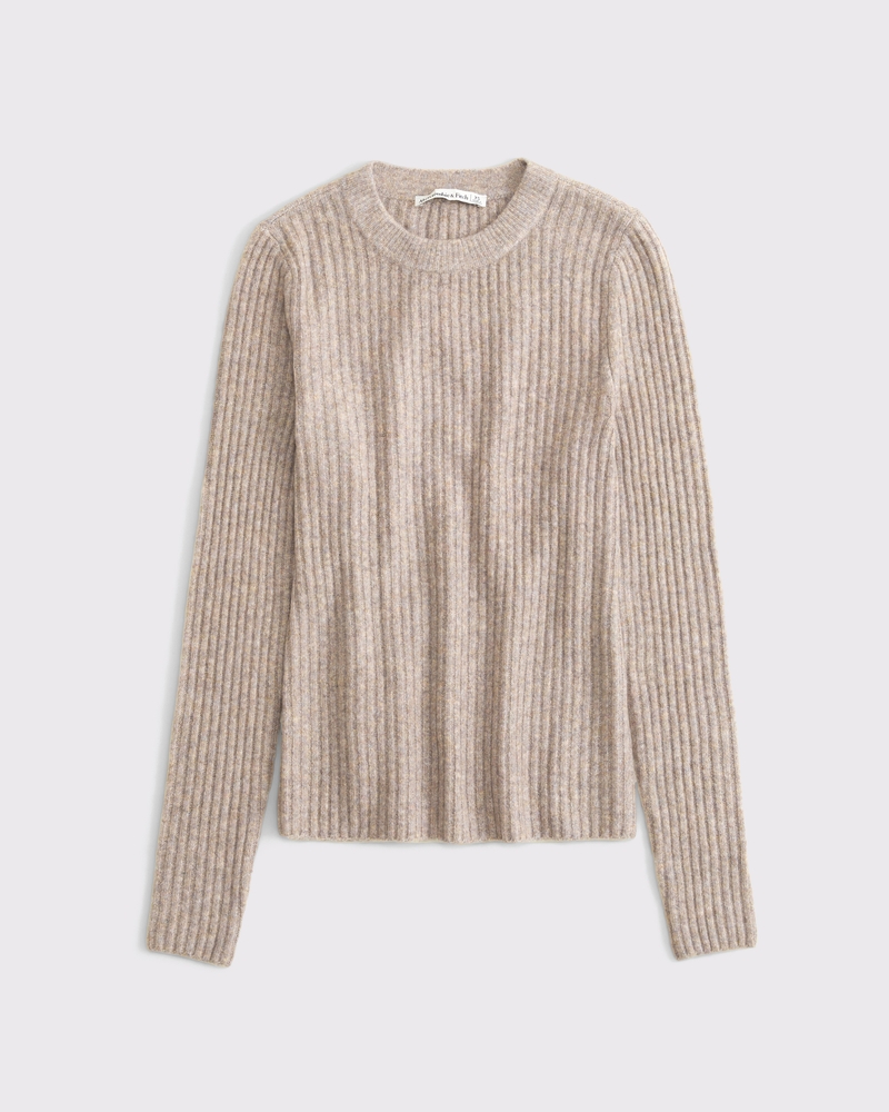 Slim Crew Sweater(brown,XXS)