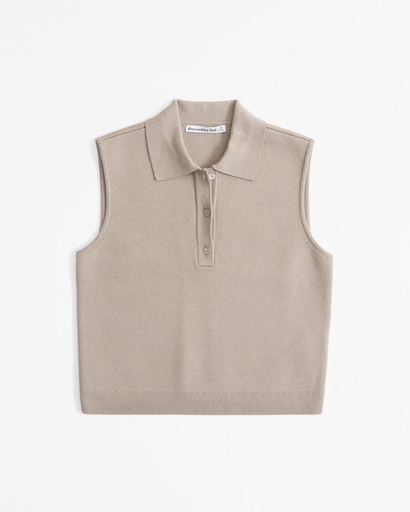 LuxeLoft Sleeveless Notch-Neck Top(taupe,XXS)