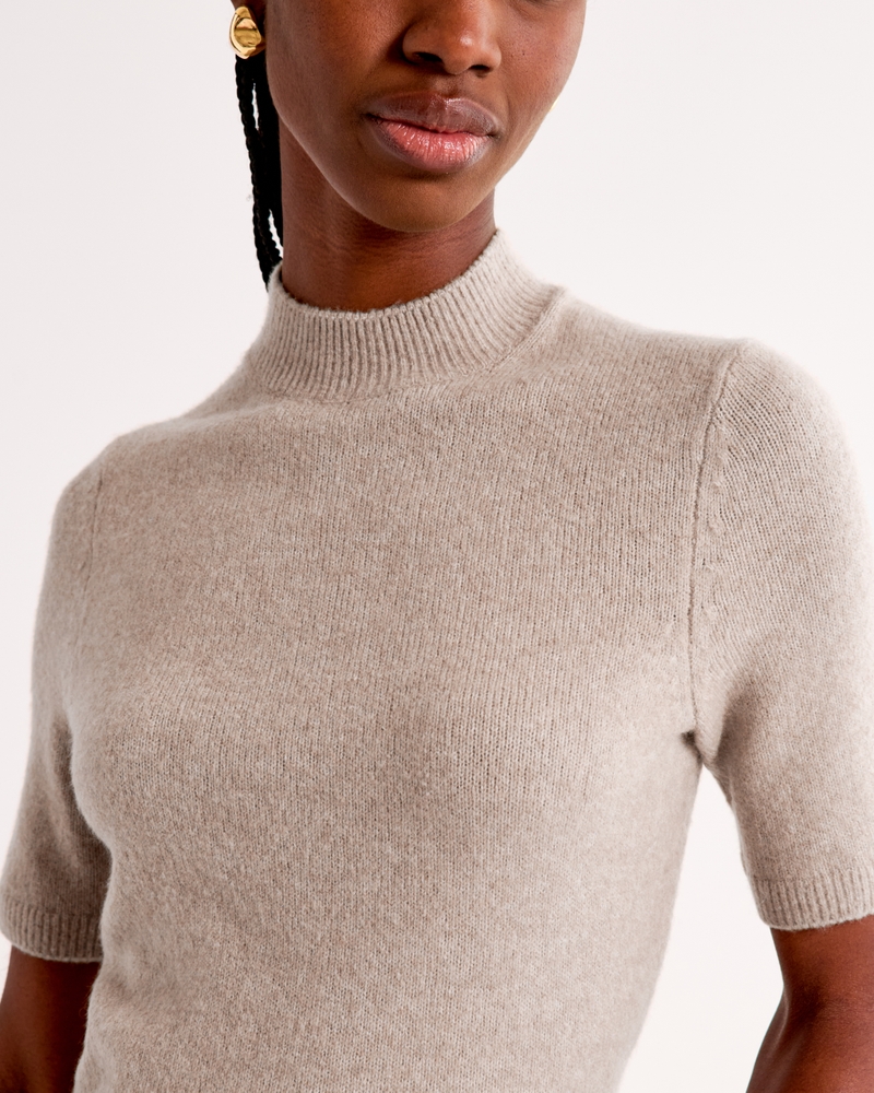 Skimming Mockneck Sweater Tee(taupe,XXS)