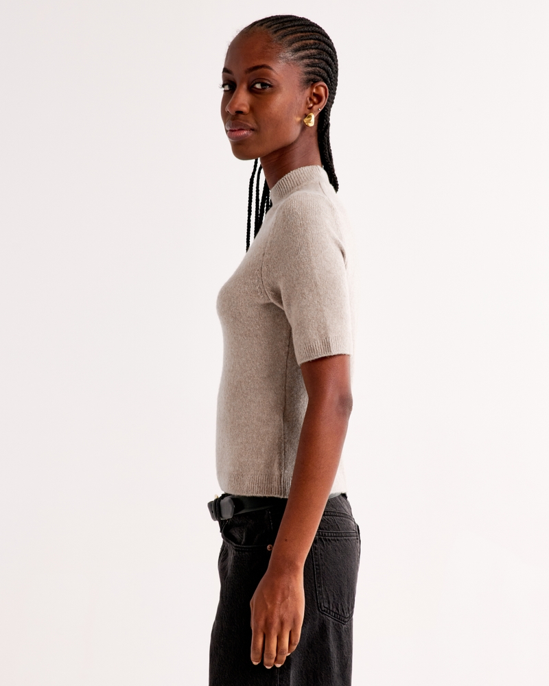 Skimming Mockneck Sweater Tee(taupe,XXS)