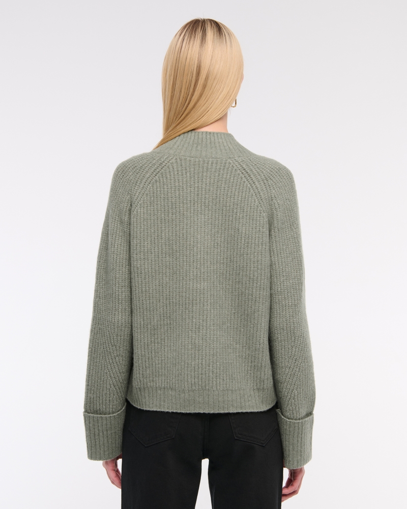 Ribbed Non-Closure Cardigan(frosty olive,XXS)