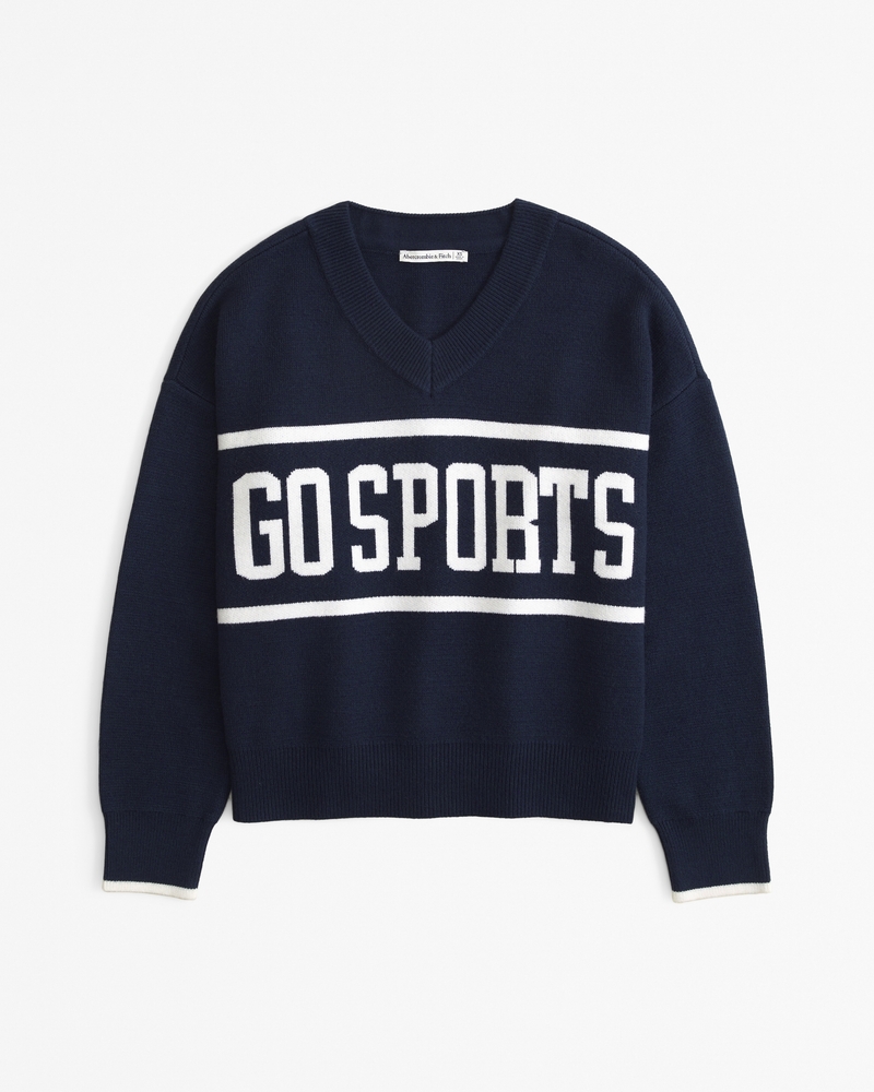 Go Sports LuxeLoft V-Neck Sweater(dark indigo,XXS)
