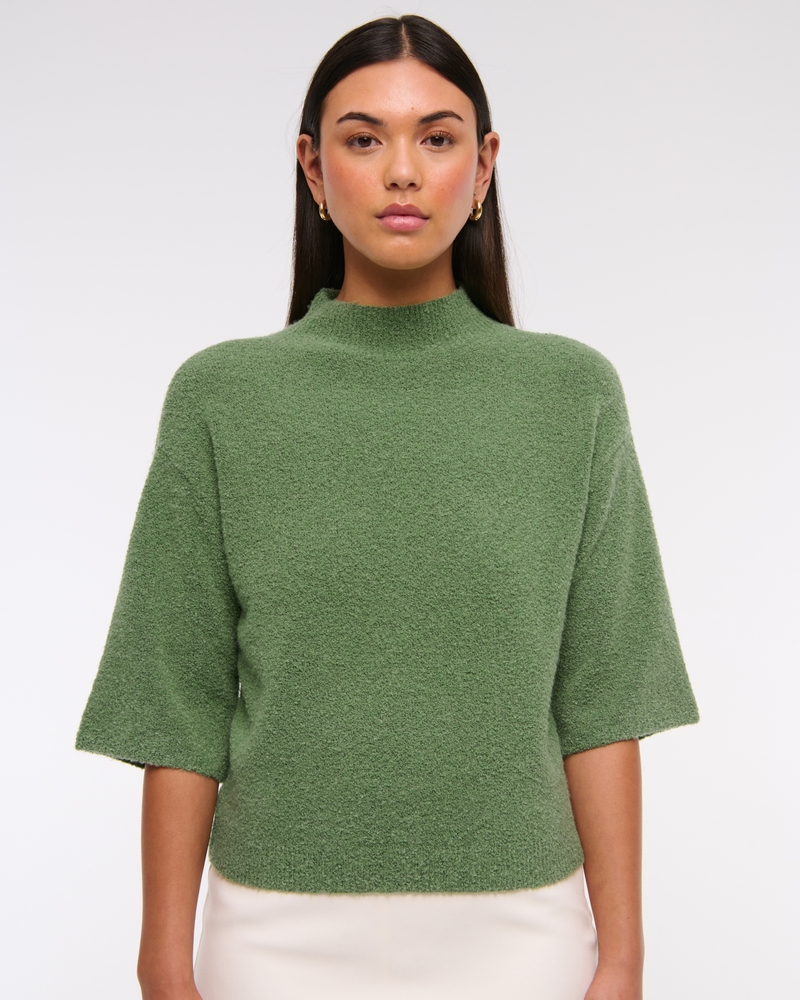 Boucle Mockneck Sweater Tee