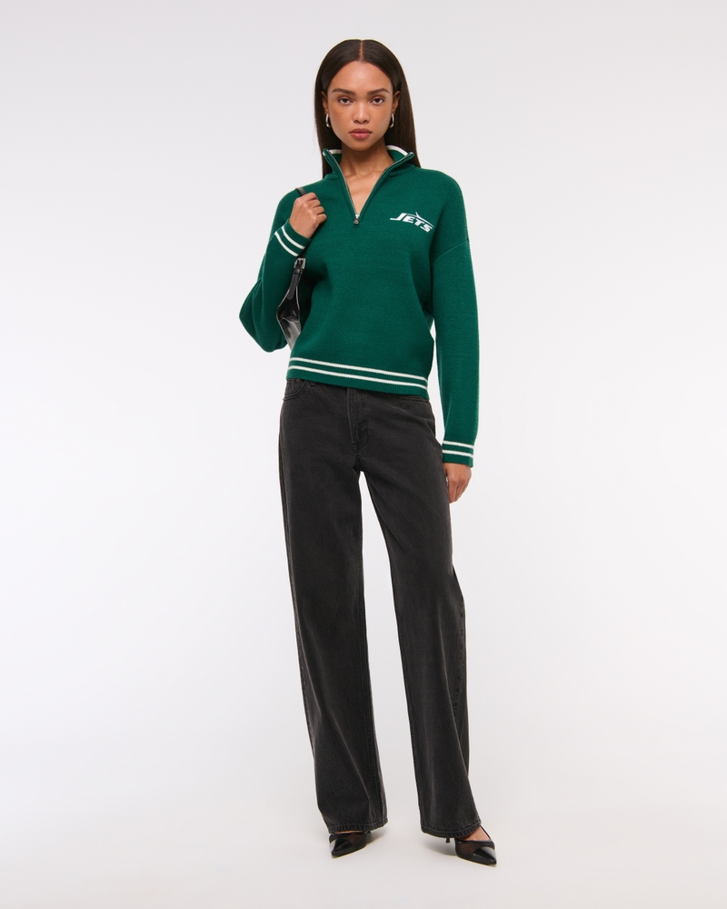 New York Jets LuxeLoft Half-Zip(green - jets,XXS)
