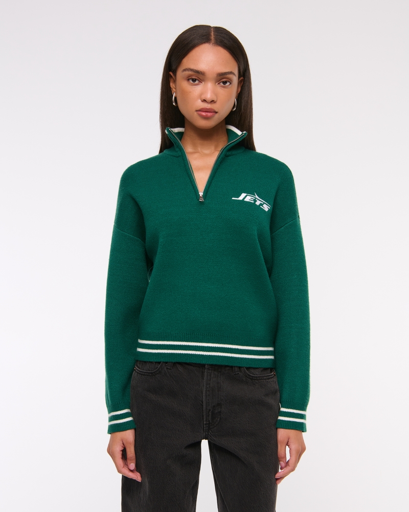 New York Jets LuxeLoft Half-Zip(green - jets,XXS)