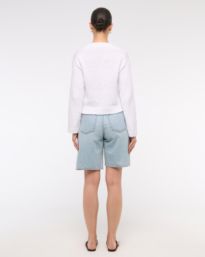 Textural 1-Button Cardigan(white,XXS)