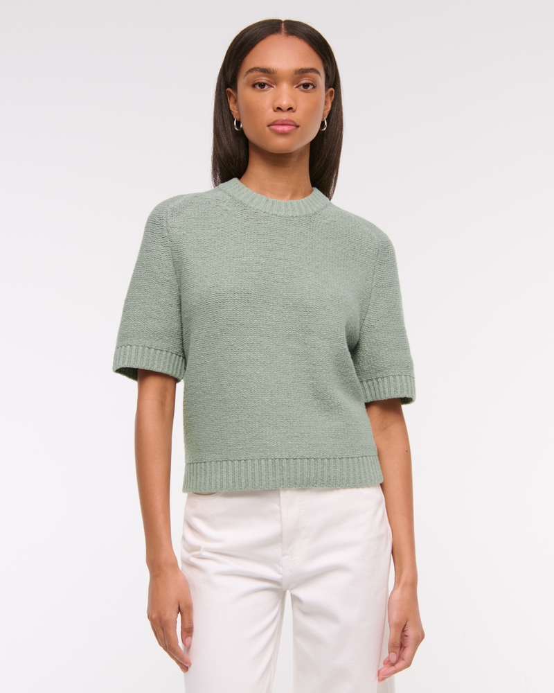The A&F Madeline Textural Crew Sweater Tee