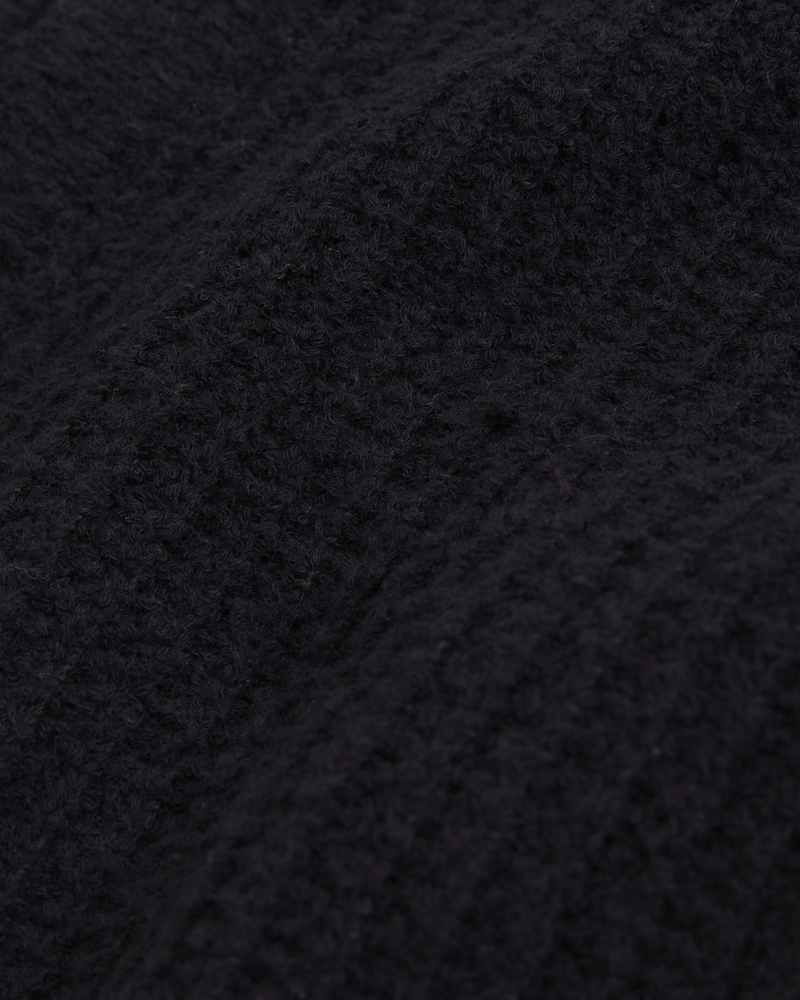 Short-Sleeve Crochet-Style Polo(black,XXS)