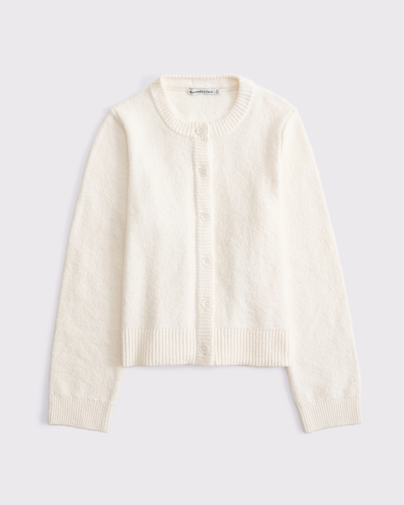 Textural Crew Cardigan(cream,XXS)