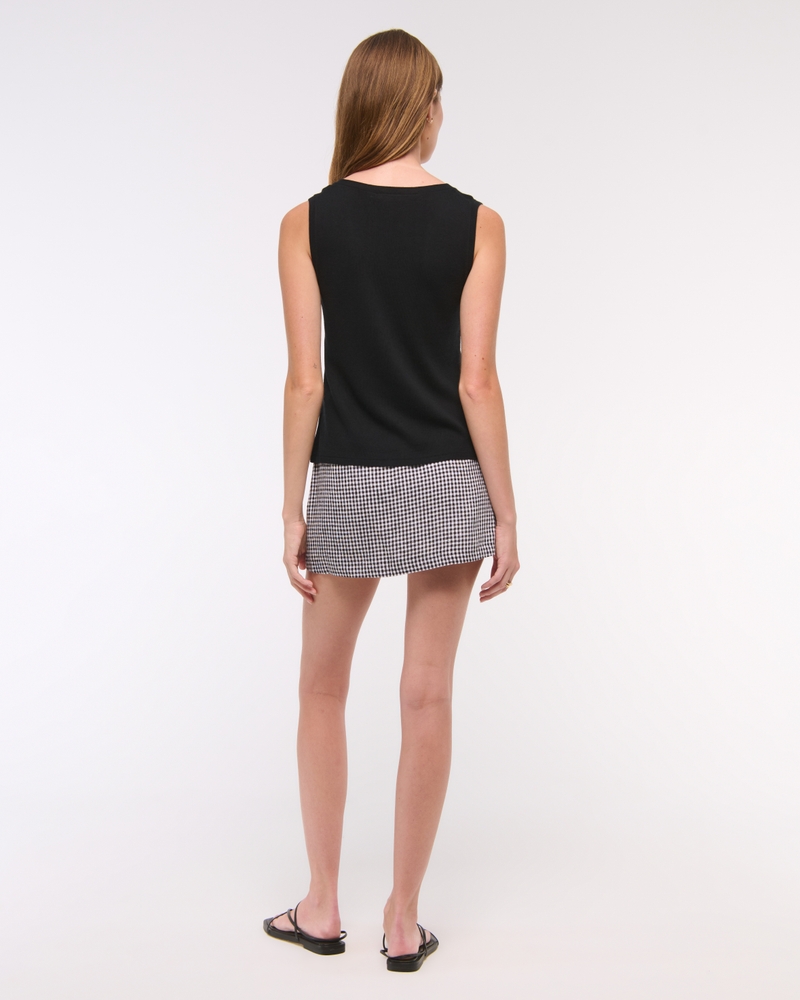 V-Neck Cutaway Sweater Vest(black,XXS)