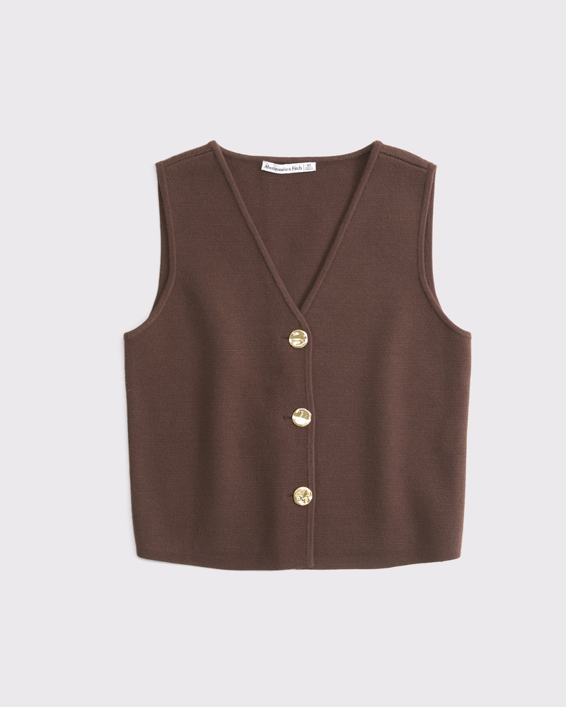 LuxeLoft V-Neck Vest(chestnut,XXS)