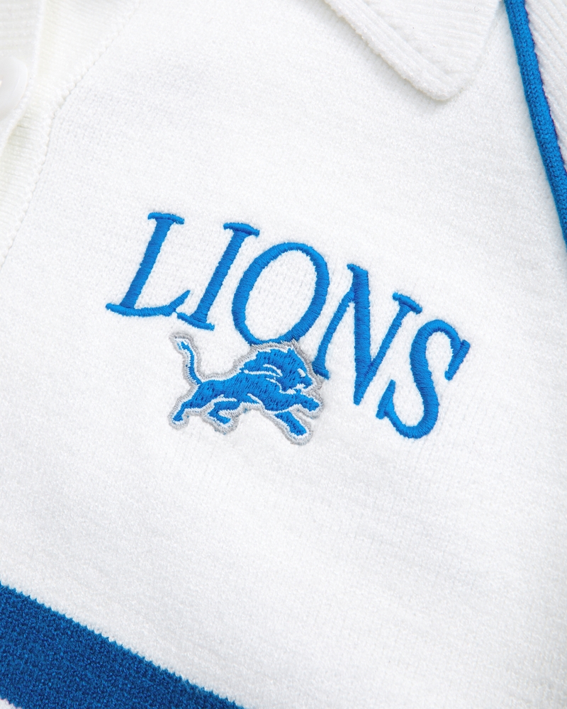Detroit Lions LuxeLoft Sweater Polo(white - lions,XXS)