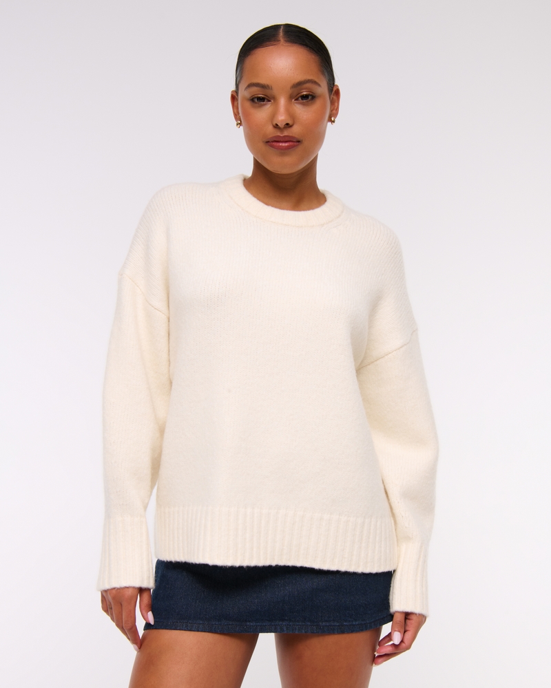 Dad Crew Sweater(cream,XXS)