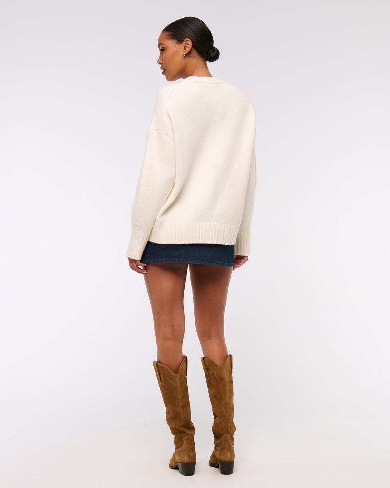 Dad Crew Sweater(cream,XXS)