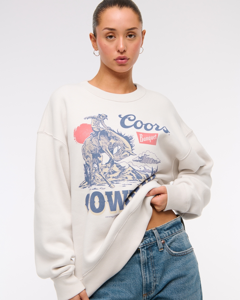 Coors Banquet Vintage Sunday Crew(feather gray,XXS)