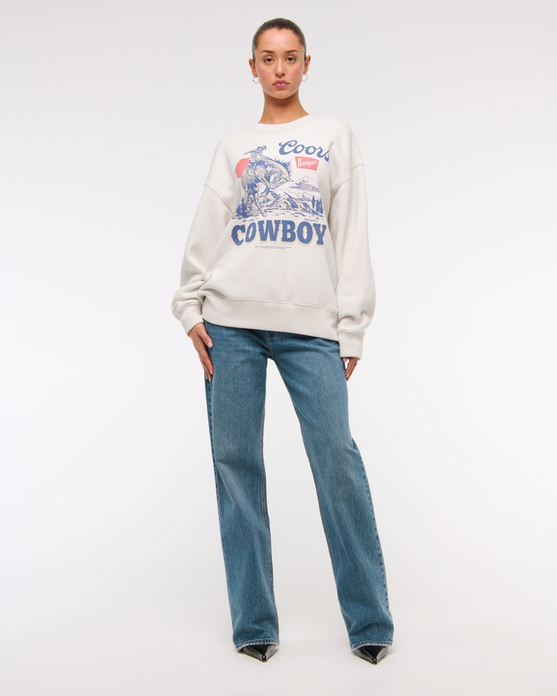 Coors Banquet Vintage Sunday Crew(feather gray,XXS)
