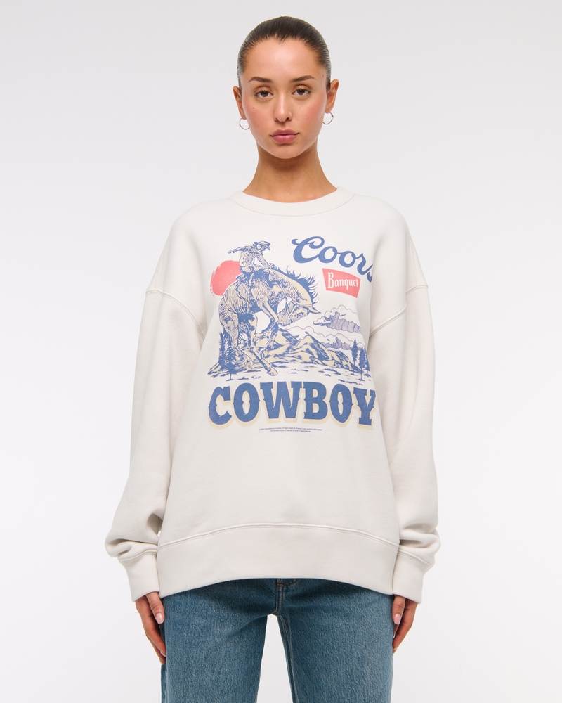 Coors Banquet Vintage Sunday Crew(feather gray,XXS)