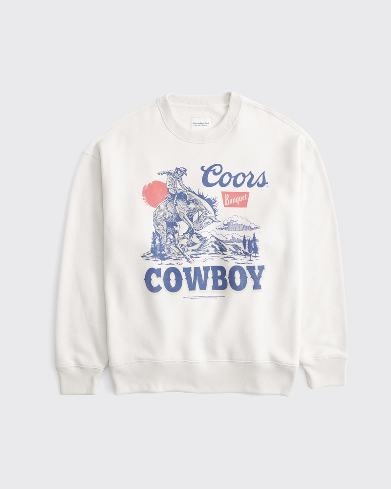 Coors Banquet Vintage Sunday Crew(feather gray,XXS)
