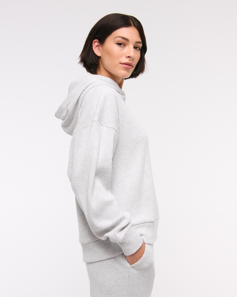 Lounge Cozy Rib Hoodie(light grey,XXS)