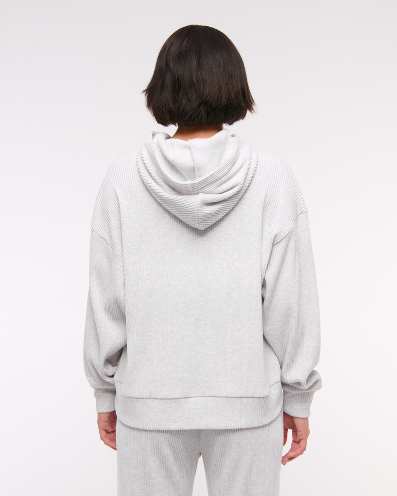 Lounge Cozy Rib Hoodie(light grey,XXS)