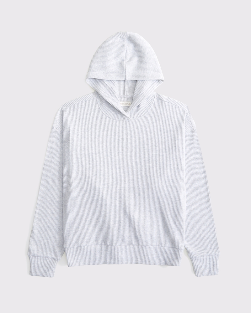 Lounge Cozy Rib Hoodie(light grey,XXS)