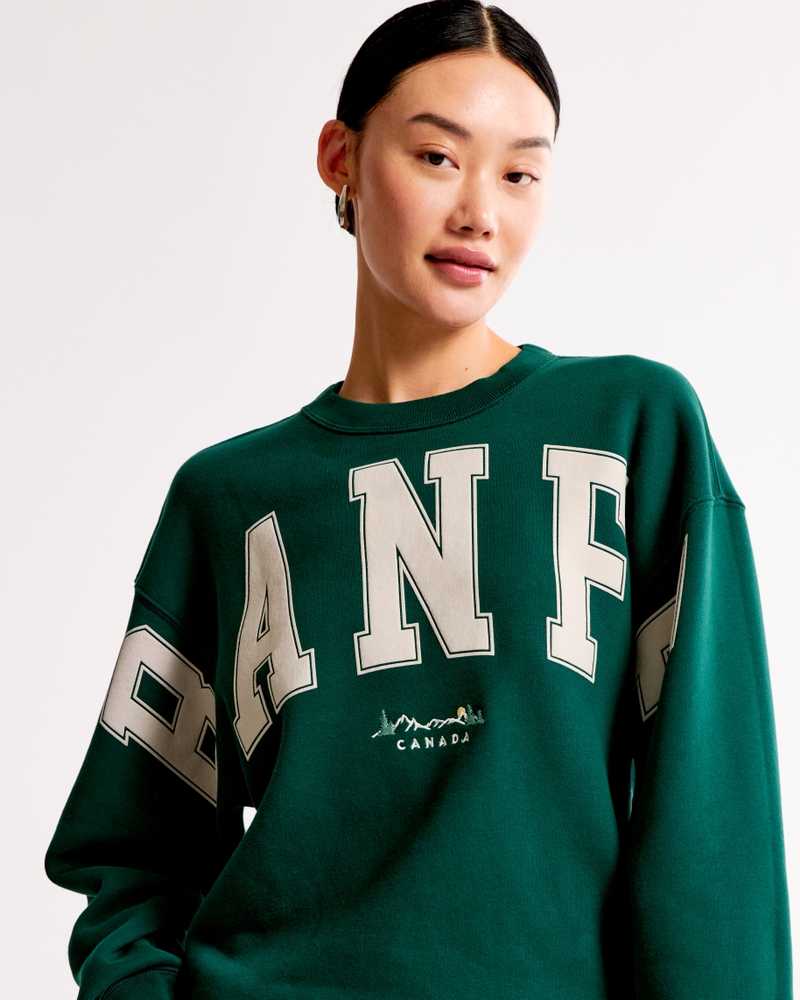 Ski Destination Vintage Sunday Crew(emerald,XXS)