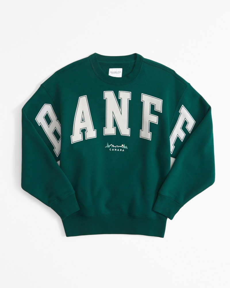 Ski Destination Vintage Sunday Crew(emerald,XXS)