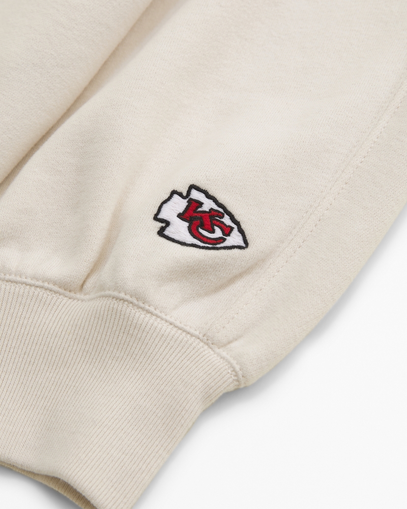 Kansas City Chiefs Graphic Oversized Sunday Crew(cream - chiefs,XXS)