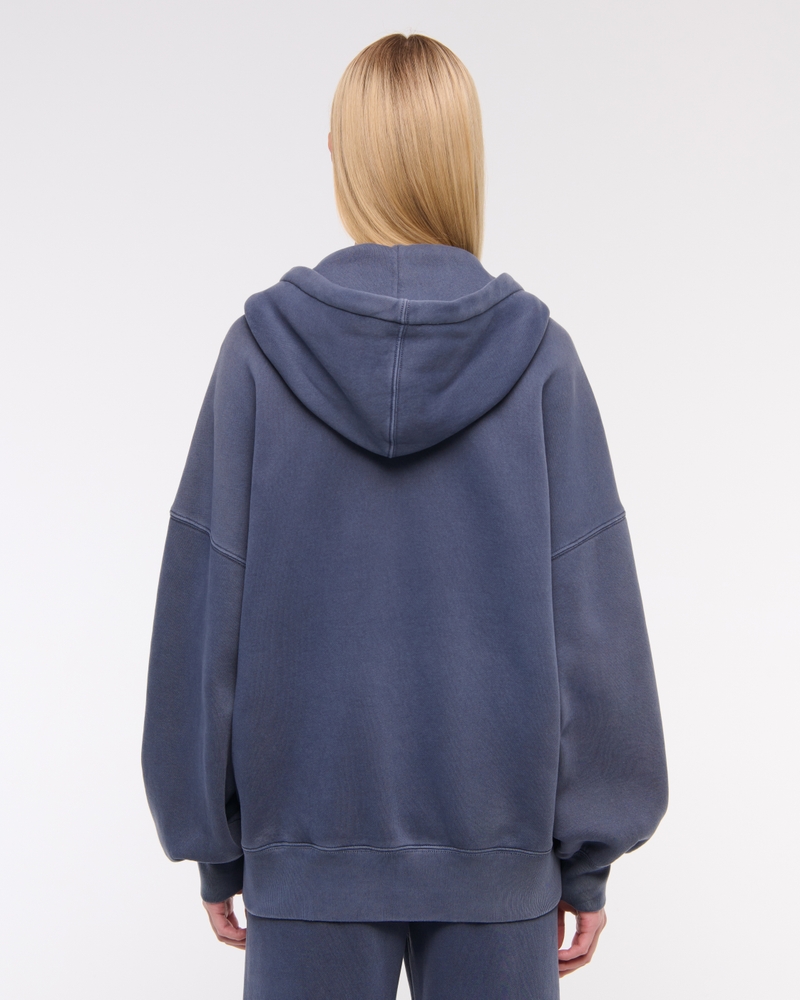 Essential Oversized Sunday Hooded Full-Zip(vintage indigo,XXS)