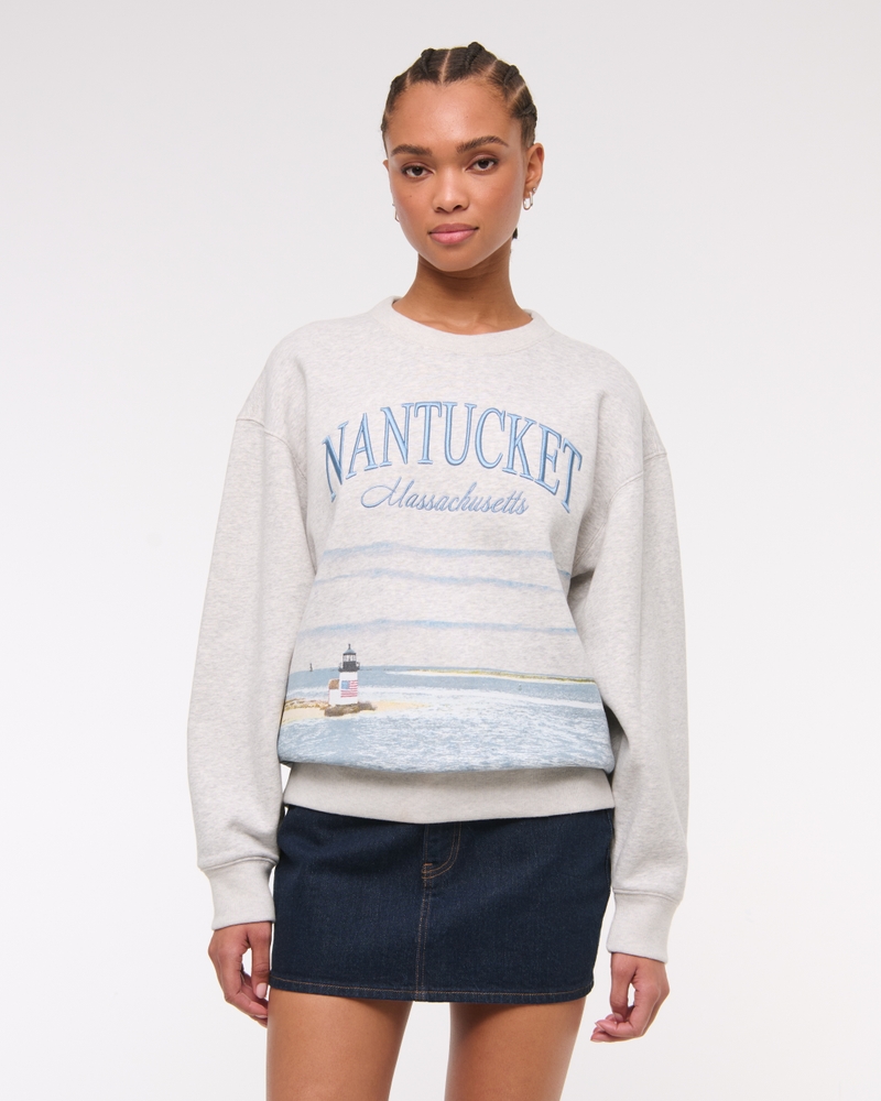 East Coast Vintage Sunday Crew(light gray,XXS)