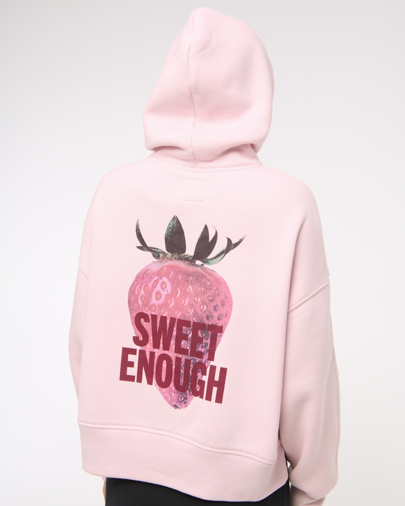 Fruit Graphic Hoodie(light pink,XXS)