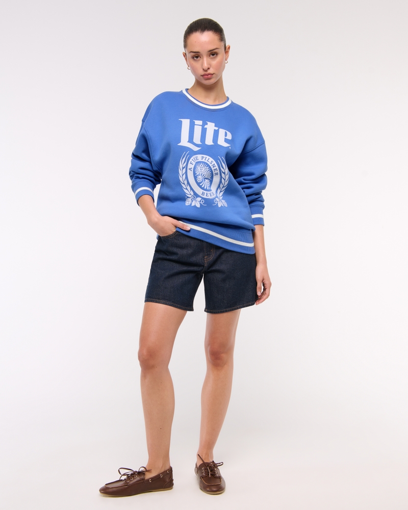 Miller Lite Oversized Sunday Crew(marine blue,XXS)
