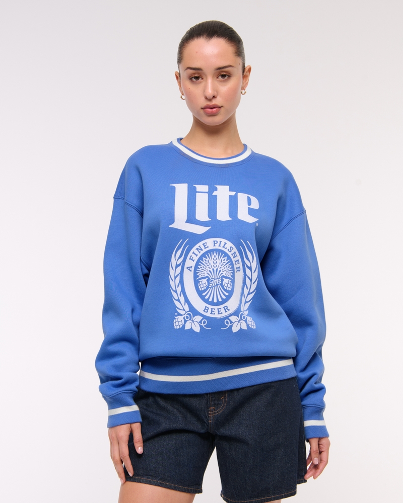 Miller Lite Oversized Sunday Crew(marine blue,XXS)