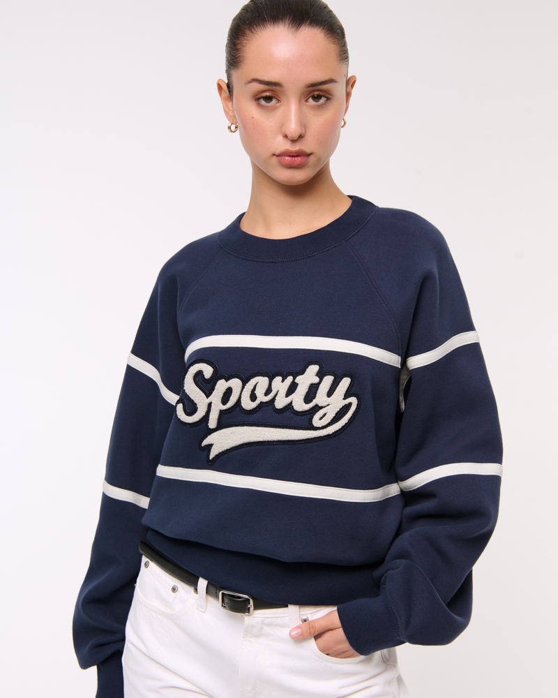 Sporty Graphic Crew