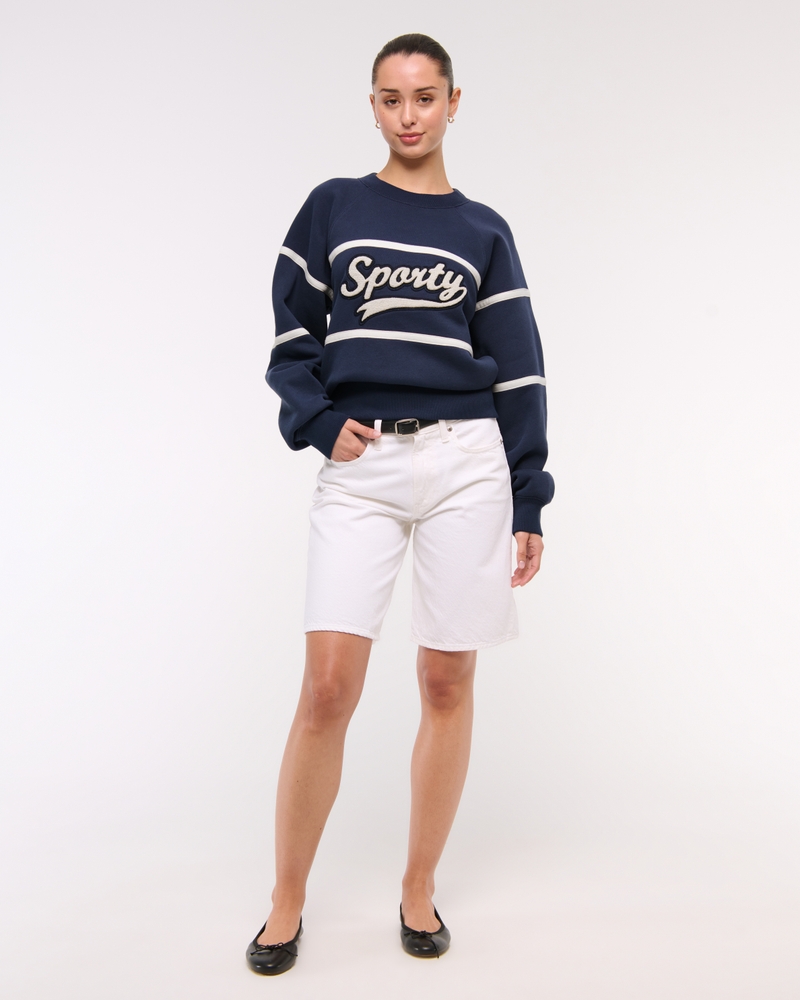 Sporty Graphic Crew(sapphire,XXS)