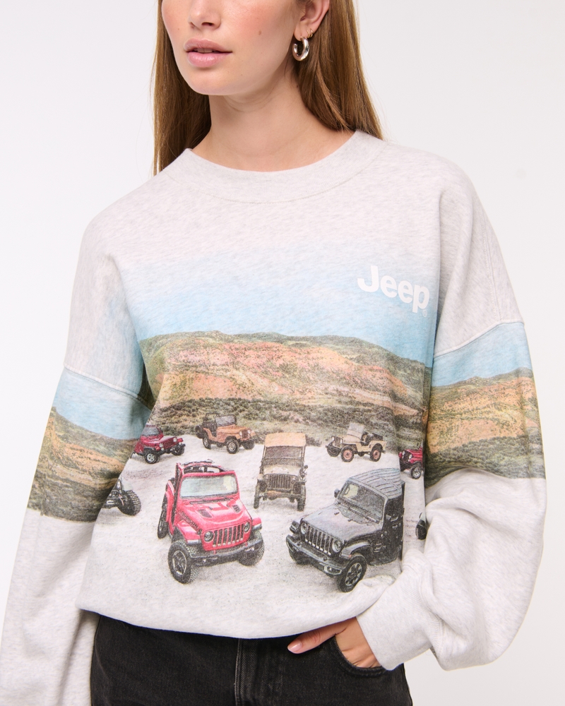Jeep Vintage Sunday Crew(light gray,XXS)