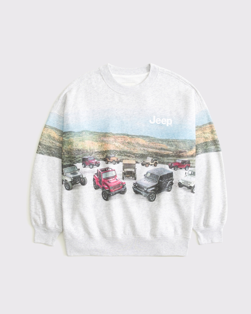 Jeep Vintage Sunday Crew(light gray,XXS)