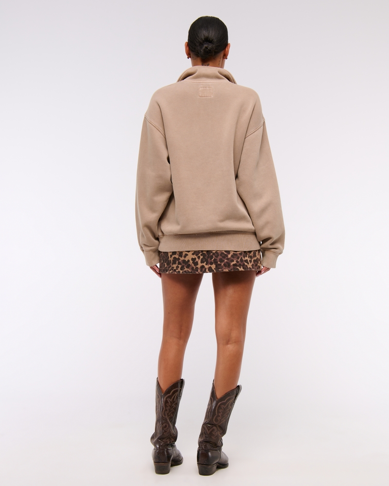 Essential Vintage Sunday Half-Zip(light brown,XXS)