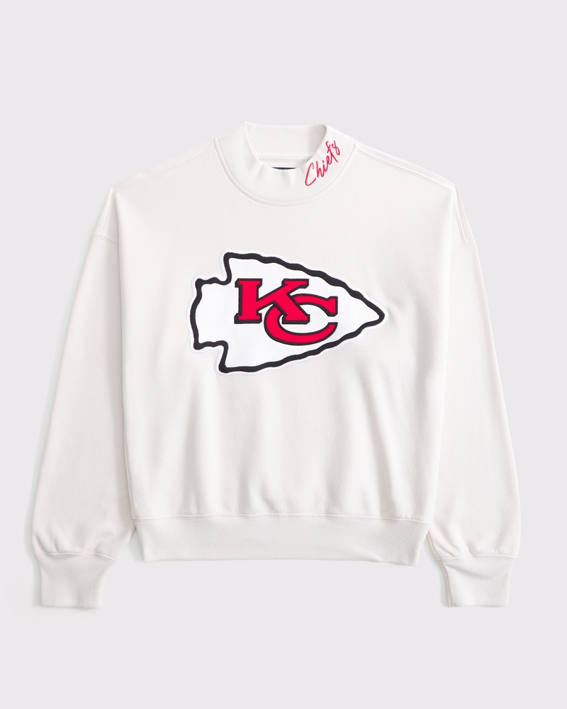 Kansas City Chiefs Sunday Mockneck Crew(cream - chiefs,XXS)