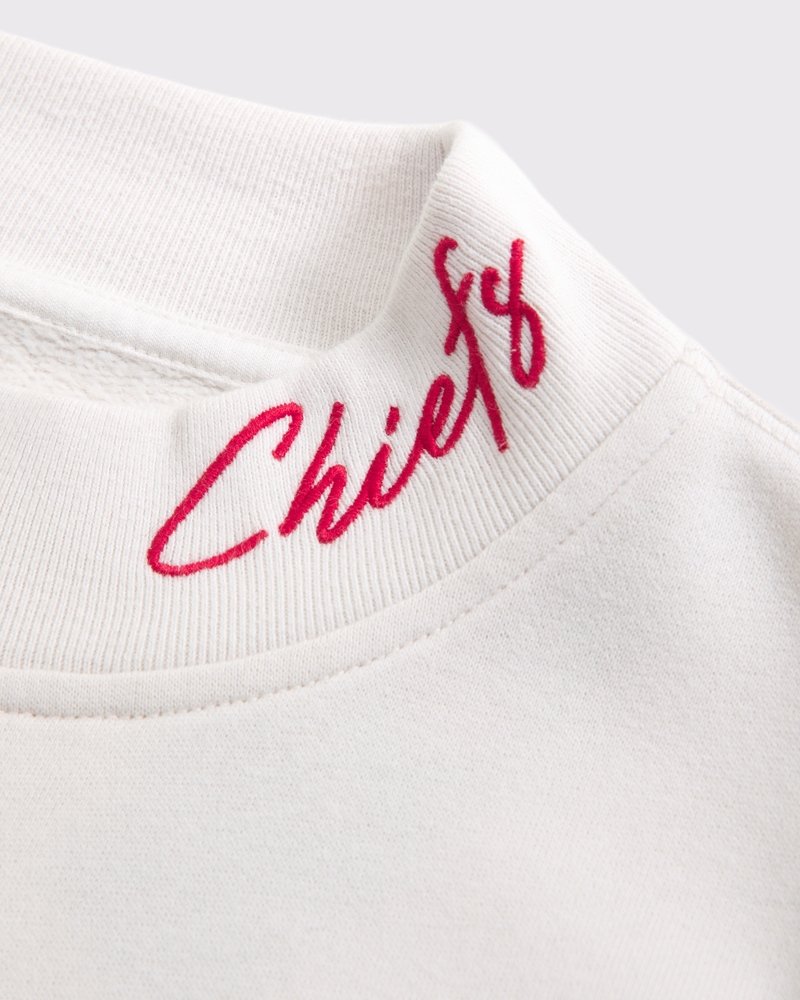 Kansas City Chiefs Sunday Mockneck Crew(cream - chiefs,XXS)