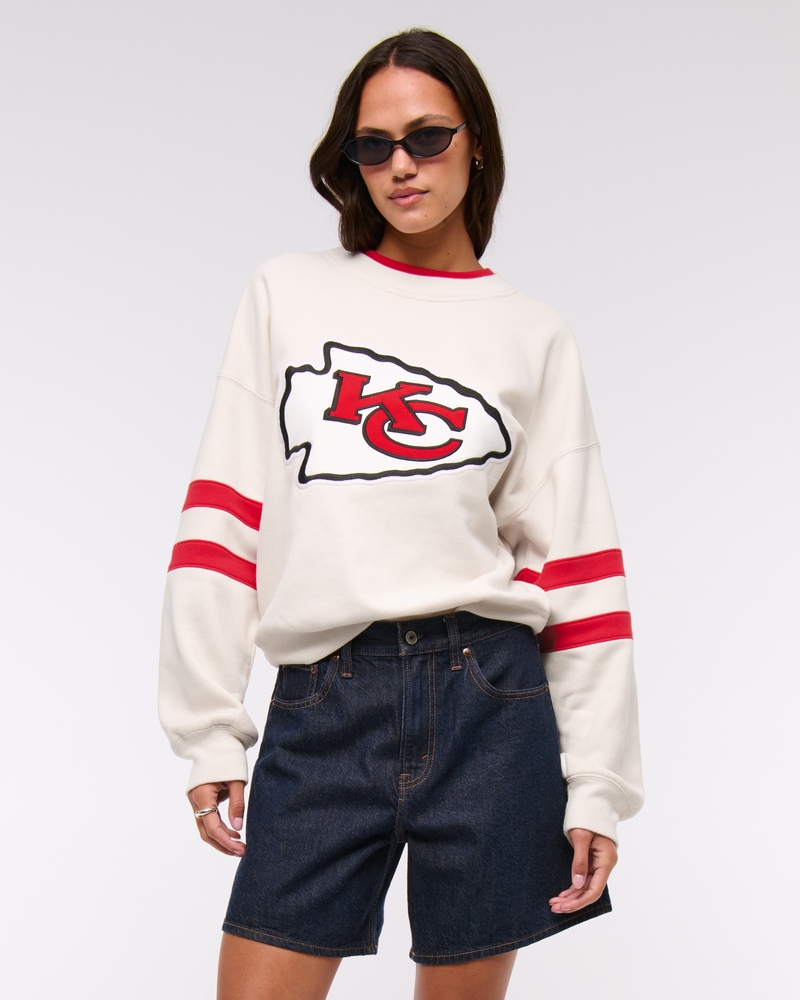 Kansas City Chiefs Sunday Crew(cream and red,XXS)