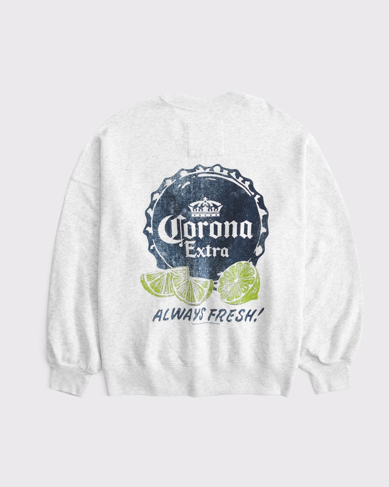 Corona Oversized Sunday Crew(light gray,XXS)
