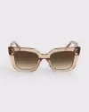 clear pink frame & gold lens