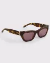tortoise shell frame & plum lens