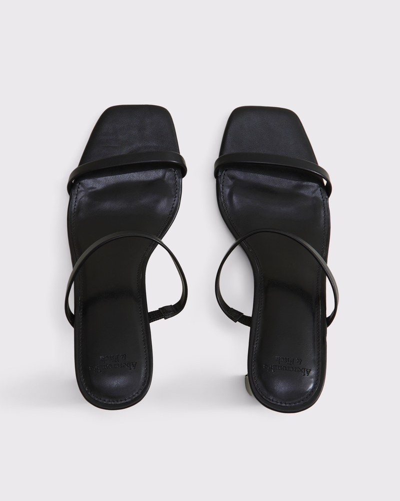 Double-Strap Block Heels(black,6.0)
