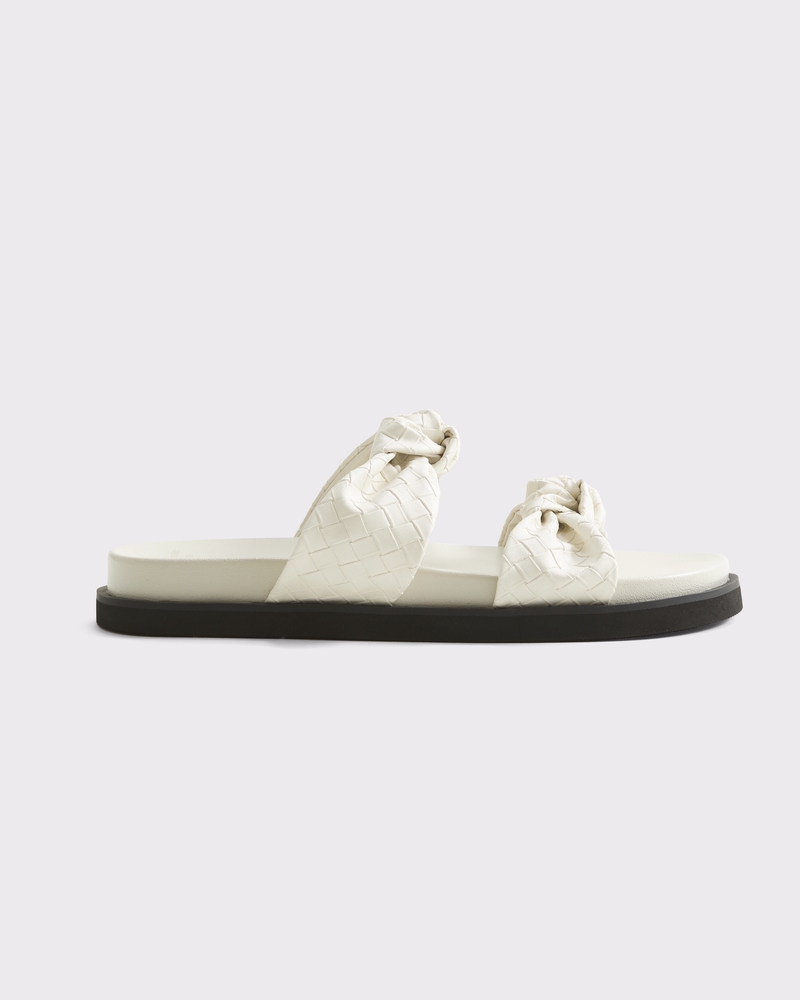 Double-Strap Knotted Sandals(cream,6.0)