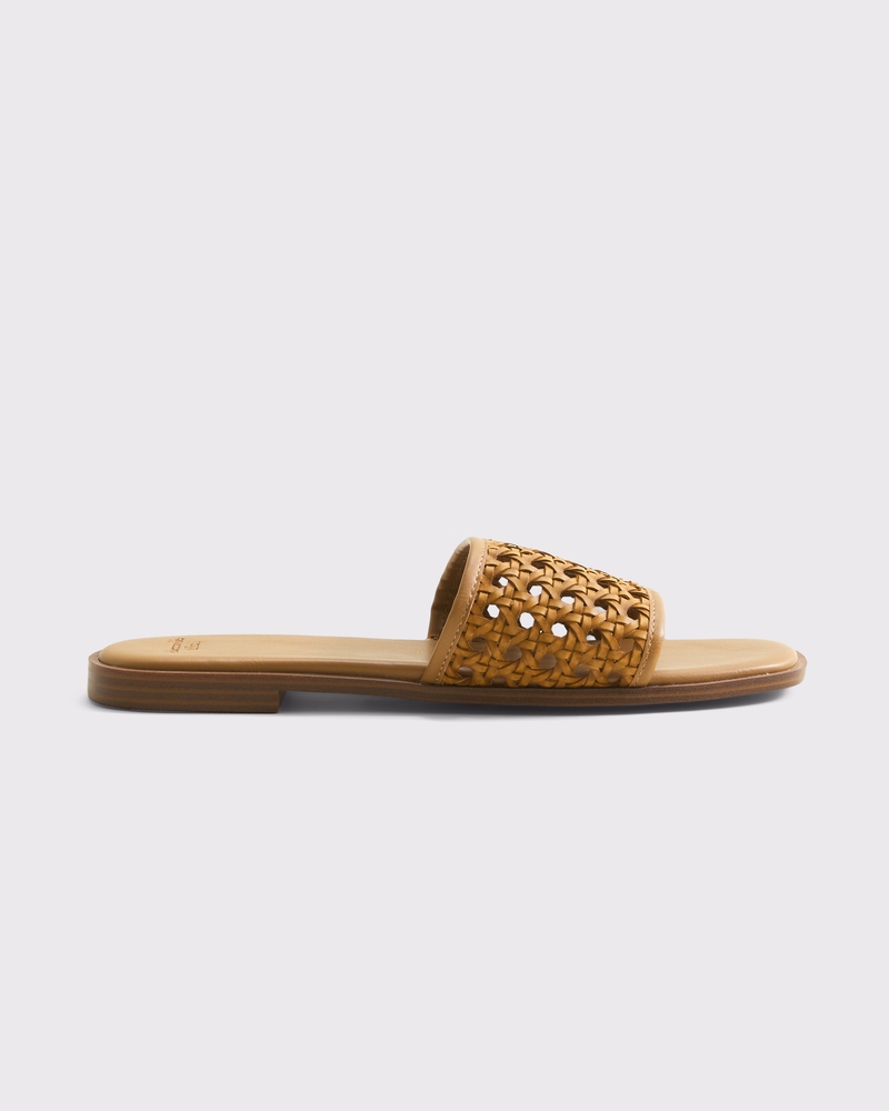 Woven Slide Sandals(brown,6.0)