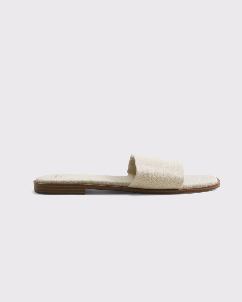 Canvas Slide Sandals(oatmeal,6.0)